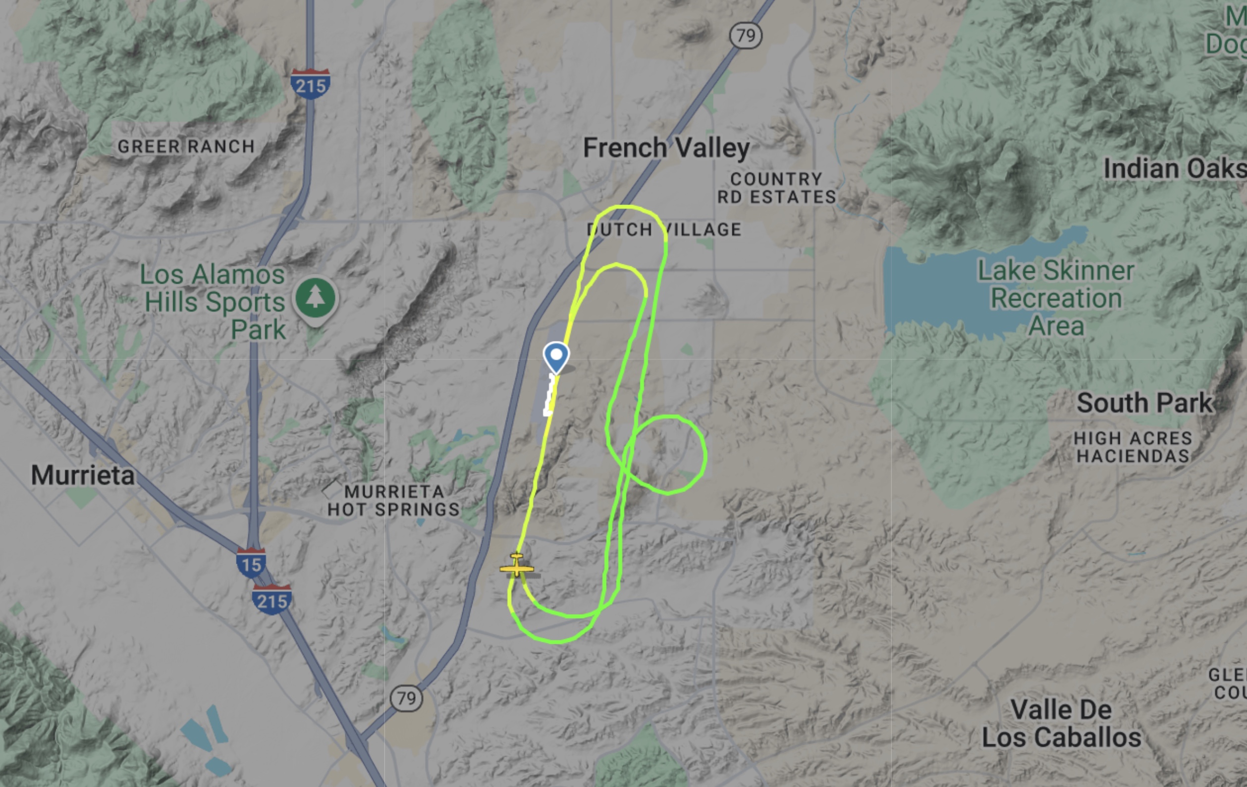 Flight route map from KRBK to KRBK