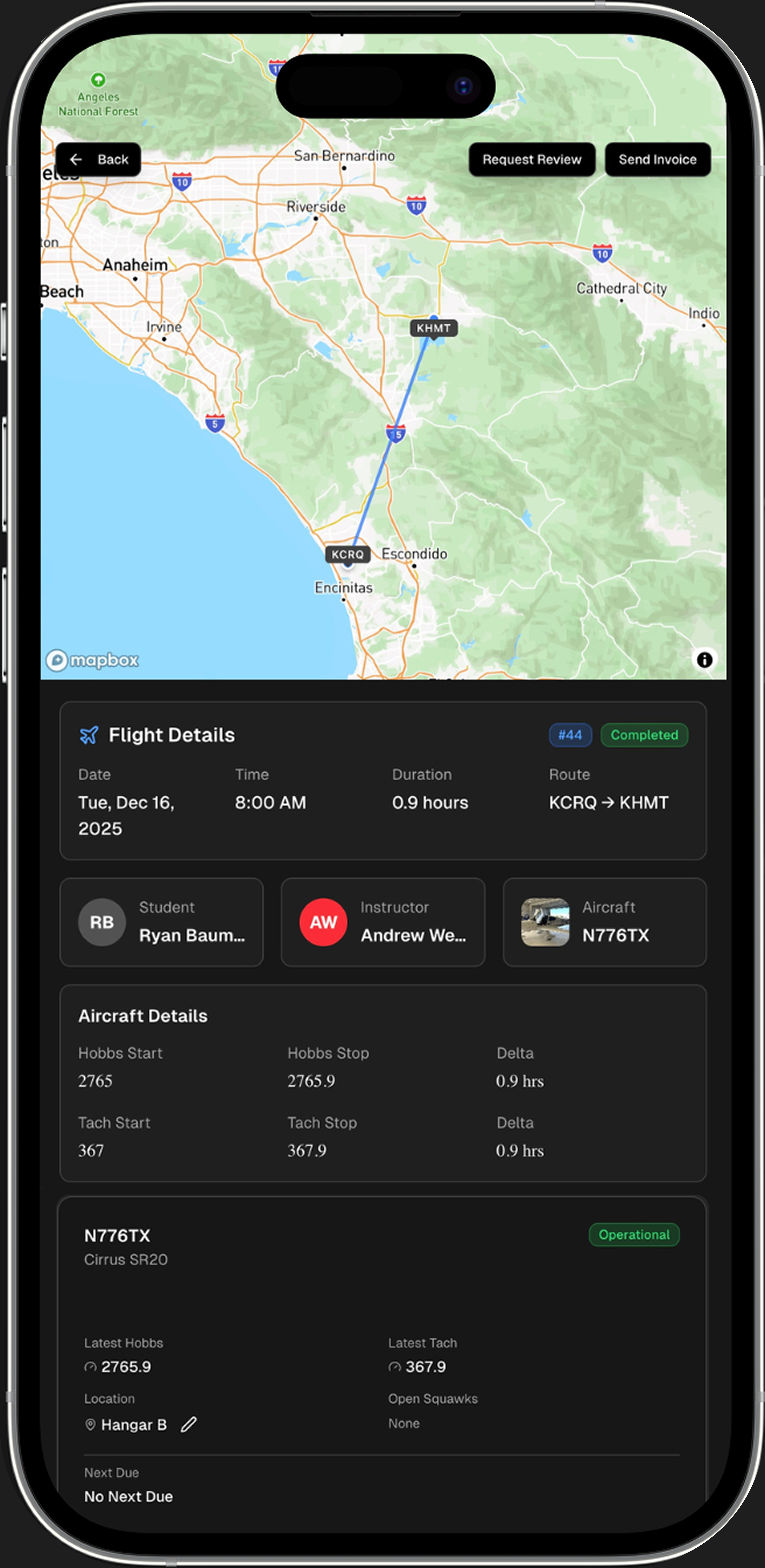 Sky Schedule mobile app on iPhone